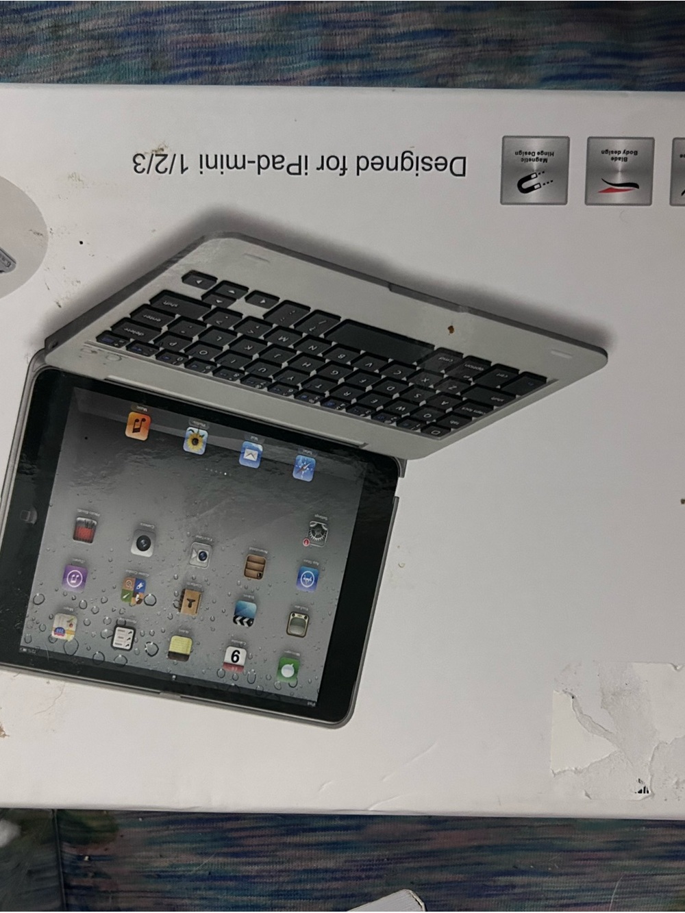 Portable Rose Gold Wireless Keyboard Case for iPad mini 1/2/3